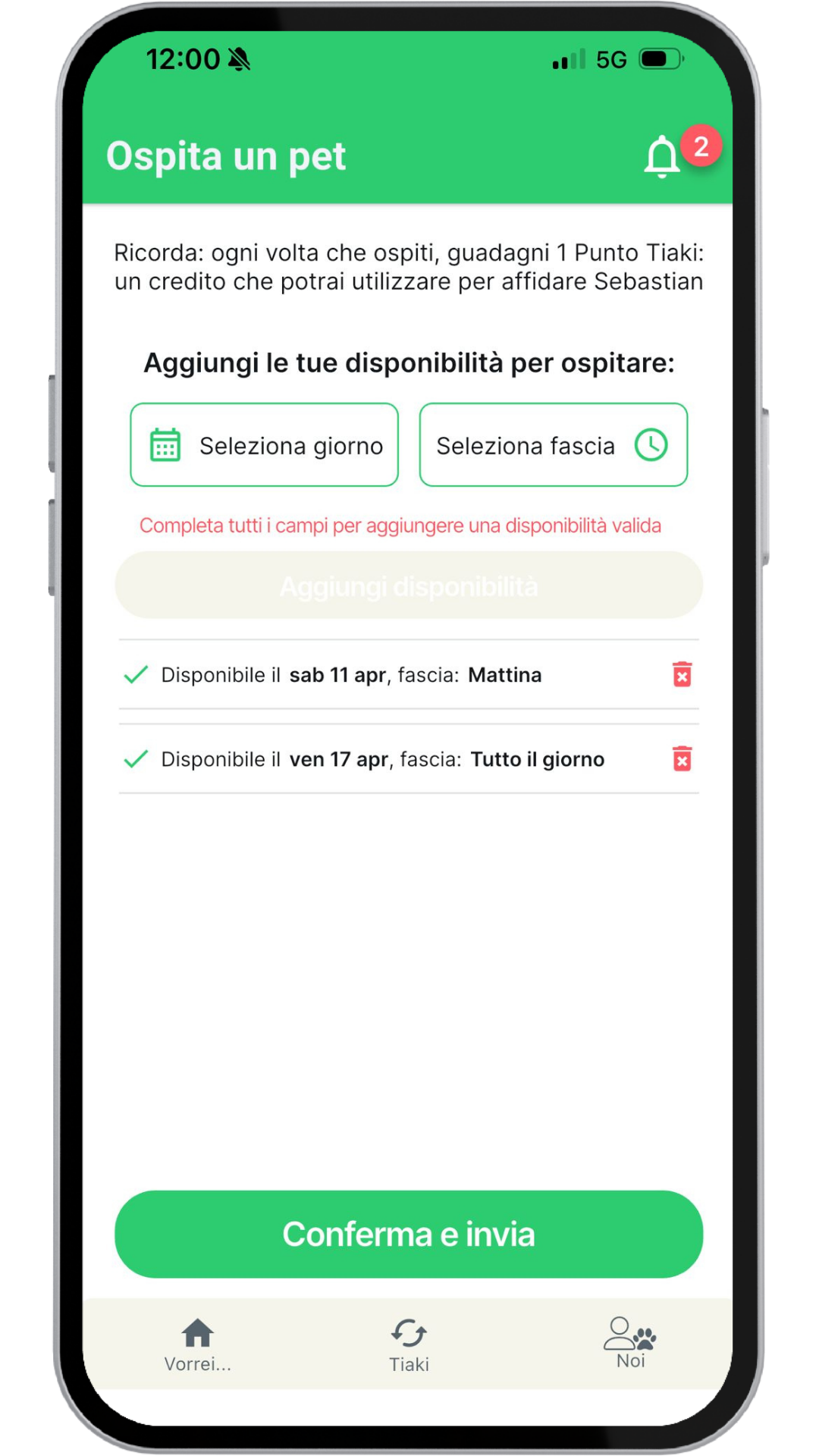 Disponibilità